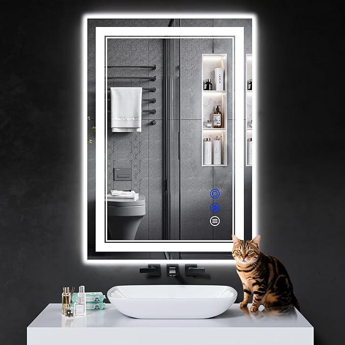 38"x26" LED Bathroom Mirror by INFINIGLASS
