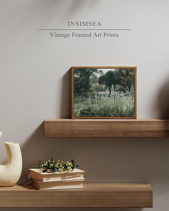 InSimSea Meadow with Flowers Painting Wall Art Prints, Classical Scenery - Image 4