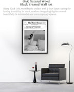 iHery Premium Natural Black OAK Wood 12x16in Dolce Far Niente Framed Wall Art - Image 4