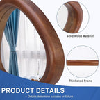 MAGFLERUM Irregular Wall Mirror, 30 * 20 inch Asymmetrical Wood Mirrors - Image 3