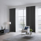 CUCRAF Dark Grey Blackout Curtains 63 inch Length 2 Panels Set, Rod Pocket Room - Image 8