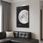 Framed Modern Elegant Black and White Moon Wall Art, Large Minimalist Celestial - Image 2