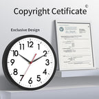 AKCISOT Wall Clock 10 Inch Silent Non-Ticking Modern Clocks Battery Operated - Image 5