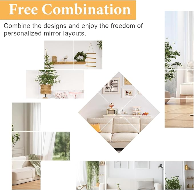 16x16 in Acrylic Mirror Sheet for Wall, 2.5mm Thick Unbreakable Non Glass Body - Image 6