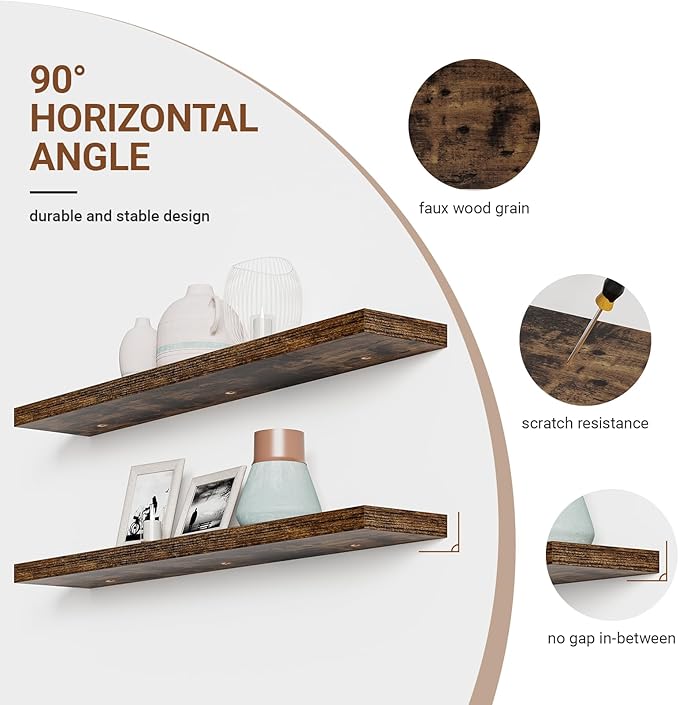 Heimlove 55 Inch Long Floating Shelves - Image 5