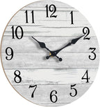 KECYET Wall Clock Battery Operated 10 Inch Gray Silent Non Ticking Country - Image 3