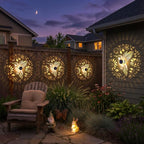 2 Pack Solar Fence Lights Metal Solar Powered Outdoor Wall Deck Step Lights - Image 5