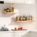 6 Pack - 10 inch Black Hidden L Shelf Bracket Iron Floating Shelf Brackets - Image 8