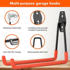 32 Pack Garage Hooks with Anti-Slip Coating Heavy Duty Wall Mount Hooks - Image 3