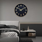 HZDHCLH Wall Clocks Battery Operated, Wall Clock Black Gold, 8 inch Wall Clock - Image 9