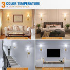 NIORSUN Battery Operated Wall Sconce Set of 2, 10 Colors Wireless Wall Lamps - Image 4