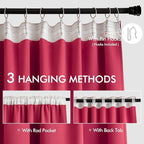 MIULEE Hot Pink Back Tab Blackout Curtains 120 Inch Long 2 Panels Set - Image 3