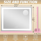 FENNIO Vanity Mirror with Lights 23"x18", Lighted Makeup Mirror, Large Vanity - Image 4