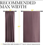 NICETOWN 2 Panels Blackout Curtains, Rod Pocket Thermal Insulated Drapes 84 - Image 6
