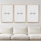 Large Framed Sage Green Boho Wall Art - Image 3