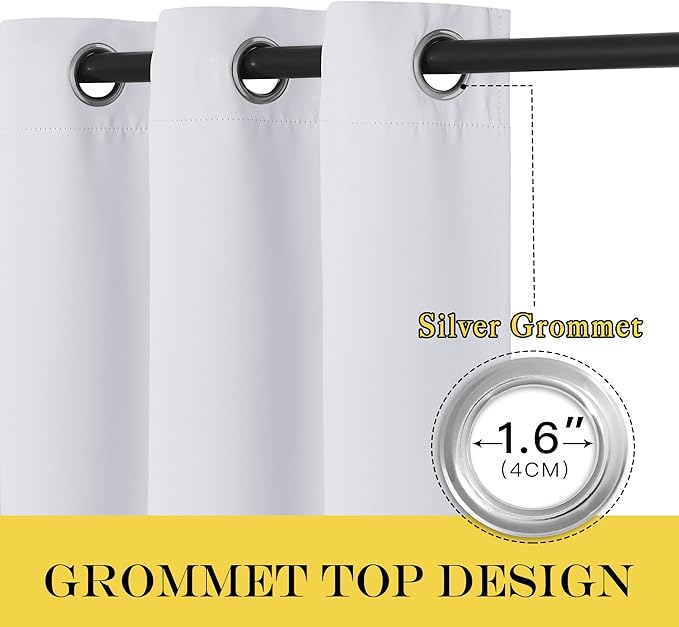 NICETOWN Grommet Top Thermal Insulated Solid Room Darkening Curtain / Drape - Image 3