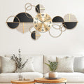 Large Wall Clock, Modern Silent Non-Ticking Metal Wall Art Wall Clocks Battery by Axioglo