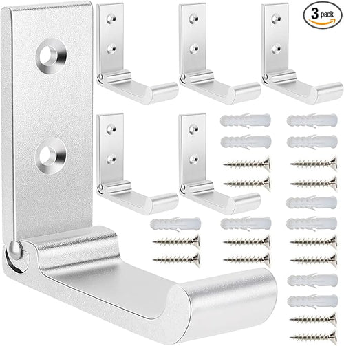 6Pcs Folding Coat Hooks, Matte Black Wall Hooks by MsBong