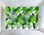 Tropical Green Botanical Leaf Wallpaper Bedroom Plant Mural Room Decor Living - Image 4