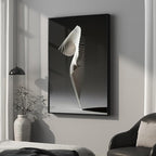 Framed Black and White Abstract Wall Art, Modern Elegant Large Prints Paintings - Image 3