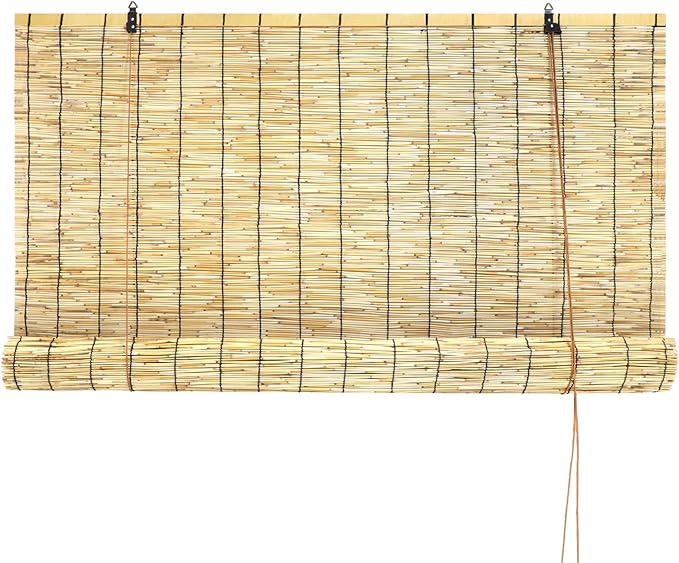 Reed Curtain, Bamboo Light Filtering Roller Shades - Image 7
