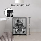 Framed Funny Bathroom Canvas Wall Art, Funny Wall Art Bathroom Sign, Modern - Image 6
