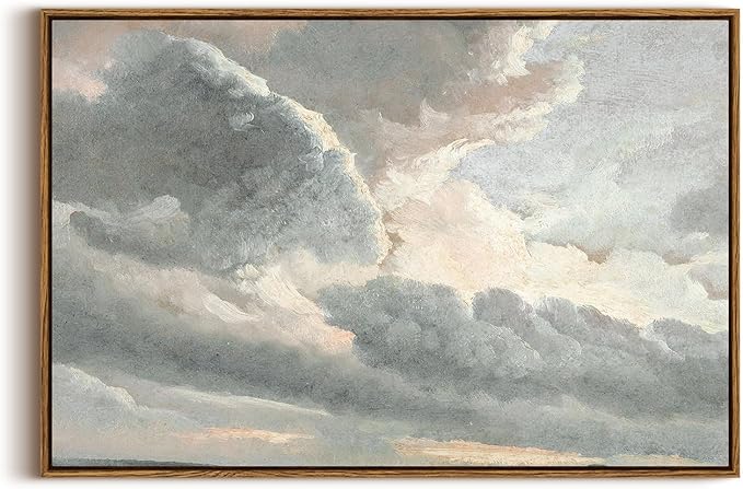 InSimSea Framed Canvas Wall Art Vintage Decor, Large Landscape Wall Art by InSimSeaArt