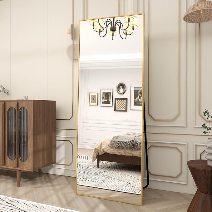 BEAUTYPEAK Full Length Mirror 64"x21", Standing Rectangle Floor or Wall-Mounted by BEAUTYPEAK