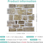 Commomy 10 Pcs 3D Stone Wall Panels Peel and Stick - Image 7