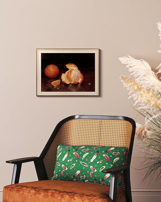 VIYYIEA Framed Wall Art for Living Room, Vintage Home Decor, Fruits Painting - Image 5