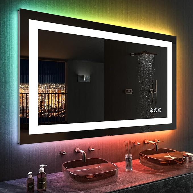LOAAO 48"X28" LED Bathroom Mirror by LOAAO