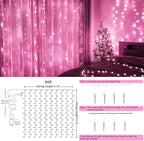 suddus Curtain Lights for Bedroom, 200 Led 6.5ft x 6.5ft Hanging String Lights - Image 5