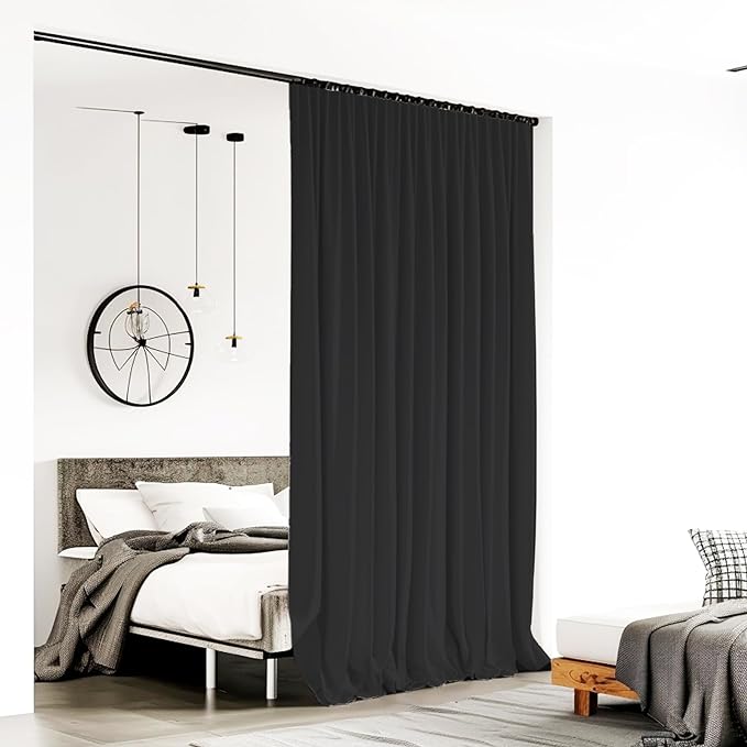 Room Divider Curtains for Ceiling Track Rod, 8.3 ft Wide x 8 ft Tall, 1 Panel - Image 2