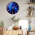 Blue Wall Clock for Living Room Decor Kitchen Wall Clocks Battery Operated 12 - Image 4