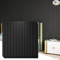 Art3d Slat Wall Panel, 3D Fluted Textured Panel 12-Tile 19.7 x 19.7in. by Art3d