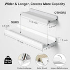 Love-KANKEI Floating Shelves Wall Mounted Set of 2, 17 Inch Rustic Wood Wall - Image 3