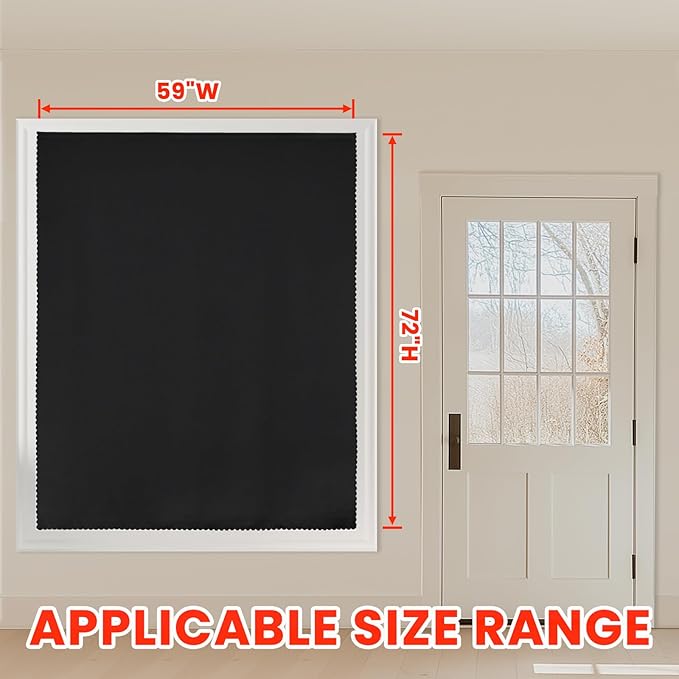 AJAZZ self Adhesive Portable 100% Blackout Curtains Simple and Easy to - Image 5