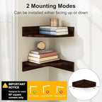 Alsonerbay Corner Shelf Wall Mount, Floating Shelves - Image 5