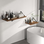 Heimlove Deep Floating Shelves for Wall, 16W x 12D Wood Wall Shelves Set of 2 - Image 6