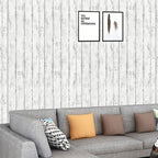 Arthome 17''x120'' White Wood Contact Paper, Peel and Stick Vinyl Wallpaper - Image 3