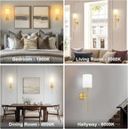 Battery Operated Wall Sconces Set of Two, Wireless Rechargeable Wall Light - Image 8
