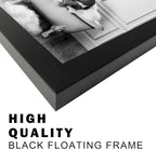 Framed Bathroom Decor Wall Art Black and White Canvas Print Cute Hippo in - Image 5