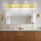 Modern LED Bathroom Lights Fixtures 6-Light, Metal Gold Acrylic Wall Lighting - Image 6