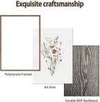 KISSFOX Framed Wildflower Wall Art Floral Canvas Wall Art Flower Pictures Wall - Image 4