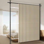 100% Blackout Room Divider Curtains Sets Beige W100 x L96 in, 1 Panel Curtain by AJAZZ