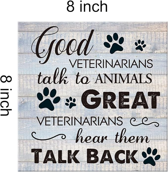 Funny Veterinarian Gifts Farmhouse Dog Canvas Wall Art Decor Veterinary Vet Gift - Image 2