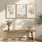 Framed Vintage Wildflower Canvas Wall Art - Image 4