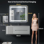40"x36" LED Bathroom Mirror - Image 9