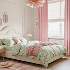 NICETOWN Baby Pink Velvet Curtains 96 inch Length, Room Darkening Thermal by NICETOWN
