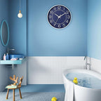 HZDHCLH Modern Wall Clocks Battery Operated, 10 inch Navy Blue Clock - Image 6